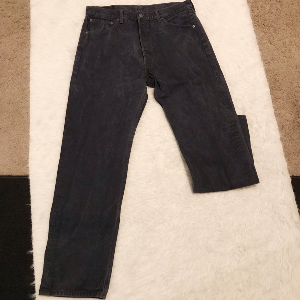 Levi’s 501 Charcoal Gray Button Fly Jeans 36x34 - Picture 4 of 7